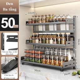 Kệ đựng gia vị nhà bếp HOMELOVE Kệ để hũ gia vị tiện dụng bằng thép carbon chống gỉ sét giúp nhà bếp gọn gàng 22 9