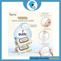Khăn ướt Gooby Premium/Aiko 100 tờ cao cấp, không cồn, không parabens, mềm mịn, an toàn với da trẻ nhỏ MECAHEO 3