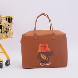 Túi Du Lịch Bằng Vải Nỉ Nhẹ Mềm Mại In Họa Tiết Hoạt Hình Phong Cách Hàn Quốc  VINBEO 5