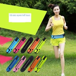 Túi Chạy Bộ Đeo Hông Đựng Điện Thoại Chạy Bộ Có Lỗ Luồn Tai Nghe Và Kèm Cài Chai Nước Gọn Gàng 2