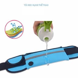 Túi Chạy Bộ Đeo Hông Đựng Điện Thoại Chạy Bộ Có Lỗ Luồn Tai Nghe Và Kèm Cài Chai Nước Gọn Gàng 4