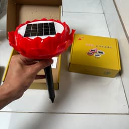 Máy niệm phật hoa sen năng lượng mặt trời HY-69, HY-12 (loại nhỏ) 6
