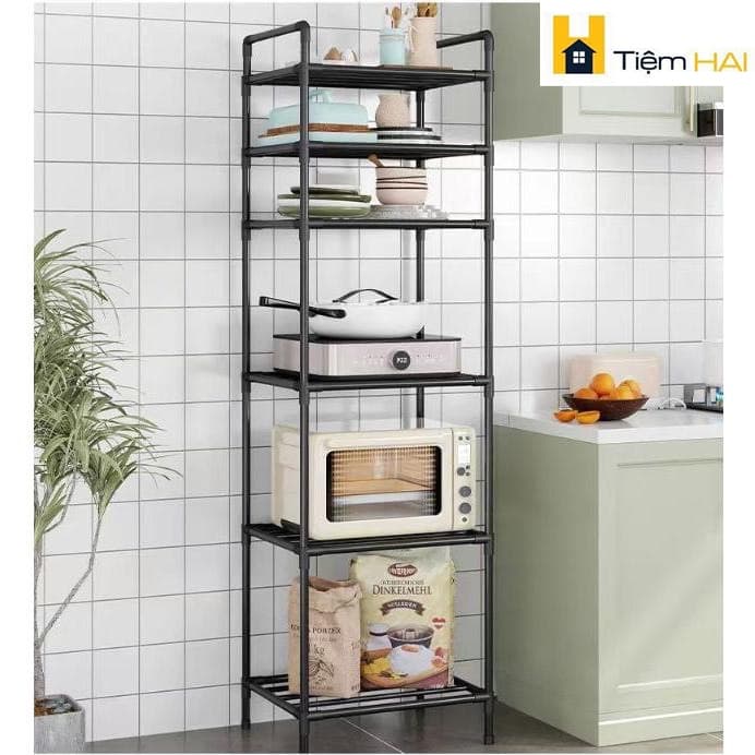 Kệ nhà bếp, Kệ đa năng 6 tầng khung thép, sơn tĩnh điện chống rỉ