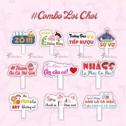 Combo Hashtag cưới cầm tay, biển trang trí cầm tay Lễ cưới 2