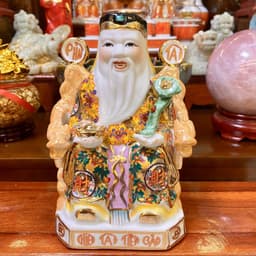 Tượng thần tài, thổ địa gấm đỏ RỒNG VIỆT, tượng thần phát gốm sứ cao cấp 5
