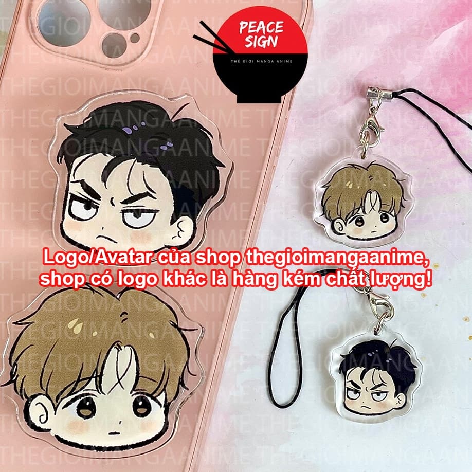 (mua 1 tặng 1) (FACE CHIBI) Giá đỡ và dây treo điện thoại in hình NGƯỜI TÌNH CỦA JINX manhwa BL anime chibi tiện lợi