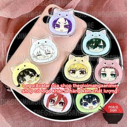 mua 1 tặng 1 ( MOCHI MÈO ) Giá đỡ và dây treo điện thoại BLUE LOCK anime chibi griptok mica acrylic 3