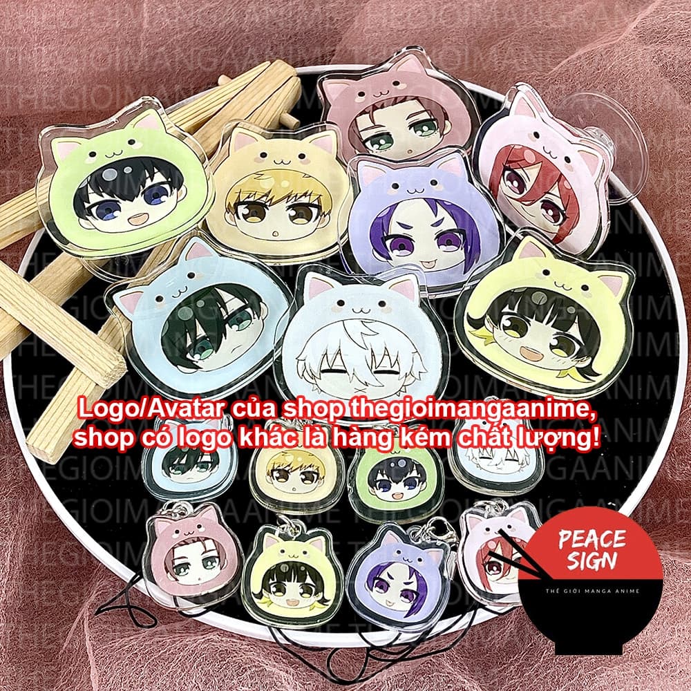 mua 1 tặng 1 ( MOCHI MÈO ) Giá đỡ và dây treo điện thoại BLUE LOCK anime chibi griptok mica acrylic