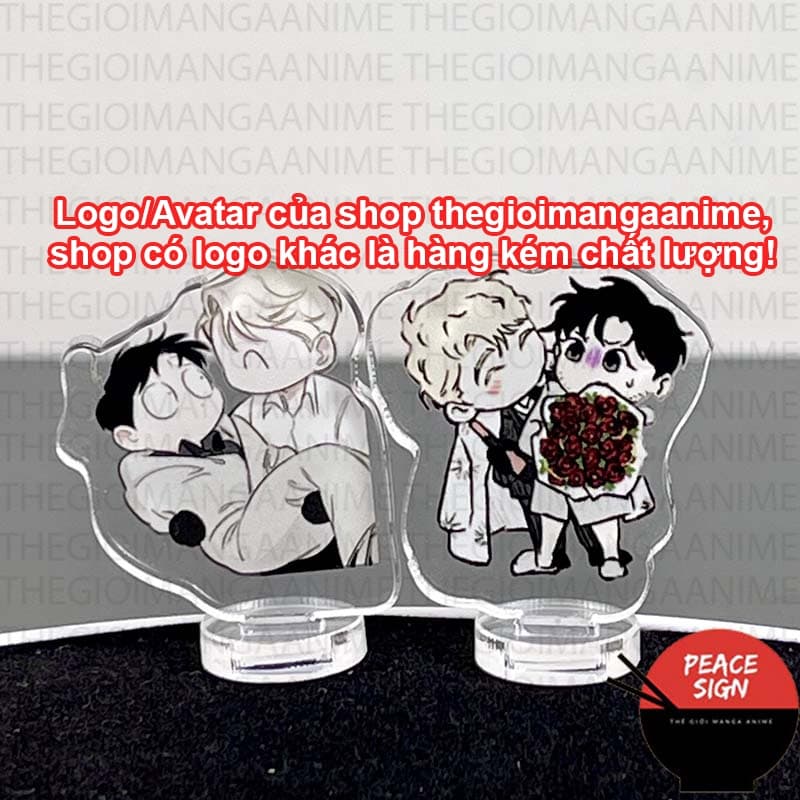 (mua 1 tặng 1) (3CM) MÔ HÌNH ROSES AND CHAMPAGNE Hoa Hồng và Rượu Vang BL acrylic anime mica chibi trang trí trưng bày