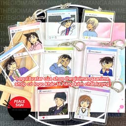 (Mua 1 tặng 1) Móc khóa DETECTIVE CONAN ver KHUNG INSTA - Thám Tử Lừng Danh mica trong acrylic anime độc đáo 1