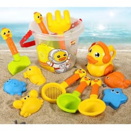 Đồ chơi xô xúc cát 18 chi tiết cho bé đi biển - chơi nhà tắm - xúc hạt muồng muồng 7