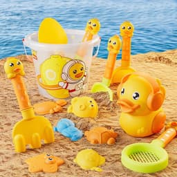 Đồ chơi xô xúc cát 18 chi tiết cho bé đi biển - chơi nhà tắm - xúc hạt muồng muồng 4