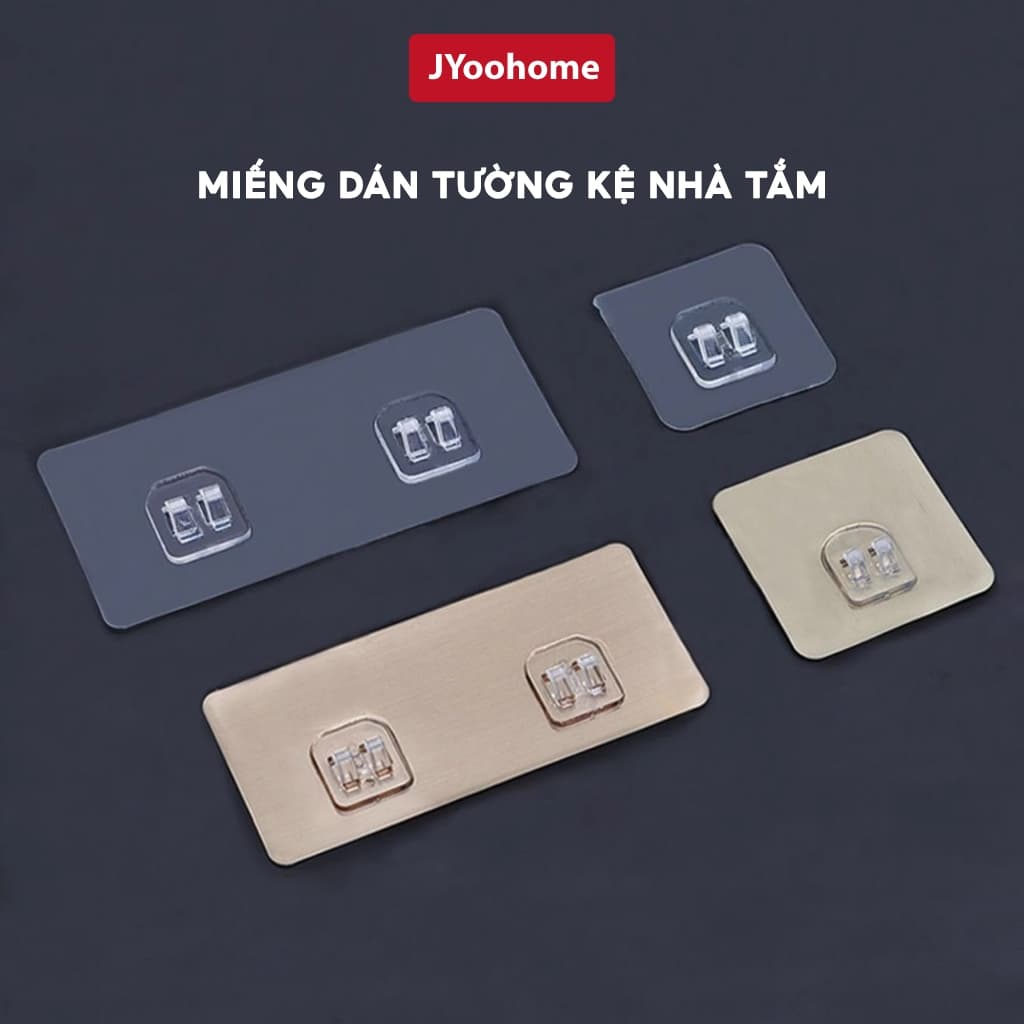 COMBO Miếng Dán Tường Cho Kệ Nhà Tắm JYoohome Kệ Inox Nhà Bếp Chất Liệu PVC Dán Tường Siêu Chắc