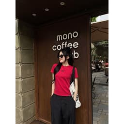 Áo Thun Nữ Baby Tee JUSTDUN B1 – Thêu “BLACK PEARL”, Chất Cotton Mềm Mịn, Co Giãn Nhẹ, Form Gọn Trẻ Trung 9