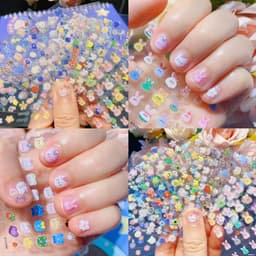 Sét 30 tấm sticker dán móng cho bé nhiều mẫu nhiều chủ đề dễ thương 2