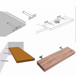 Chốt Âm Kệ Treo Tường Chữ T Nhiều Kích Thước Phù Hợp Treo Kệ Tường, Kệ Gỗ Tivi Mà Không Lộ Vít 8