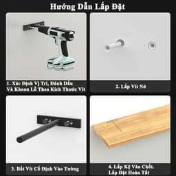 Chốt Âm Kệ Treo Tường Chữ T Nhiều Kích Thước Phù Hợp Treo Kệ Tường, Kệ Gỗ Tivi Mà Không Lộ Vít 6