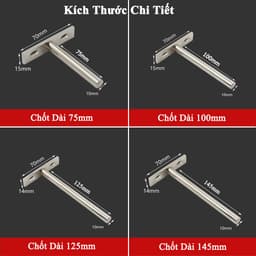 Chốt Âm Kệ Treo Tường Chữ T Nhiều Kích Thước Phù Hợp Treo Kệ Tường, Kệ Gỗ Tivi Mà Không Lộ Vít 2