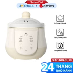 [SVIP] Nồi nấu chậm Elmich SCE-8524OL 1L, 6 Chế Độ Nấu, Tự Ngắt Khi Quá Nhiệt - Chính Hãng - JoyMall 1