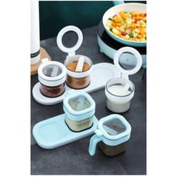Khay đựng gia vị nhà bếp hộp đựng gia vị 2 ngăn 3 ngăn 4 Ngăn Hàng Loại 1 2
