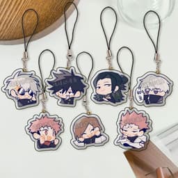 (Tặng móc khóa) Móc dây treo điện thoại JUJUTSU KAISEN ver BIỂU CẢM in hình CHÚ THUẬT HỒI CHIẾN anime chibi mica acrylic 1