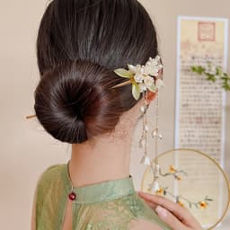 Trâm Cài Tóc Hoa Chuông Linh Lan - Trâm Thả 3 Tua Rua Cổ Phong Hán Phục Trung Hoa Cổ Trang Cosplay 7