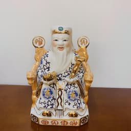 Tượng thần tài, thổ địa gấm xanh RỒNG VIỆT, tượng thần phát gốm sứ bát tràng cao cấp 7