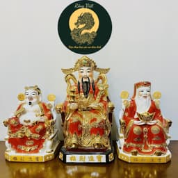 [HÀNG CAO CẤP] Tượng Thờ Thần Tài Thổ Địa RỒNG VIỆT, Ông Thần phát đỏ dát vàng kim cao cấp 1