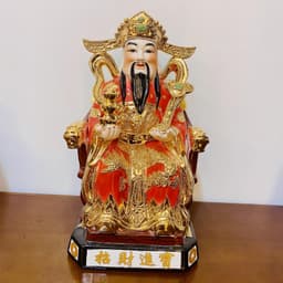 [HÀNG CAO CẤP] Tượng Thờ Thần Tài Thổ Địa RỒNG VIỆT, Ông Thần phát đỏ dát vàng kim cao cấp 2