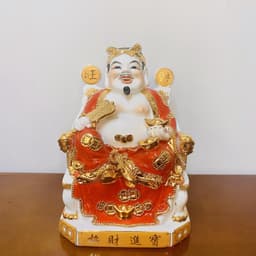 [HÀNG CAO CẤP] Tượng Thờ Thần Tài Thổ Địa RỒNG VIỆT, Ông Thần phát đỏ dát vàng kim cao cấp 4