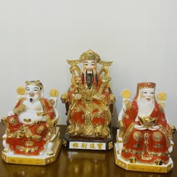 [HÀNG CAO CẤP] Tượng Thờ Thần Tài Thổ Địa RỒNG VIỆT, Ông Thần phát đỏ dát vàng kim cao cấp 8