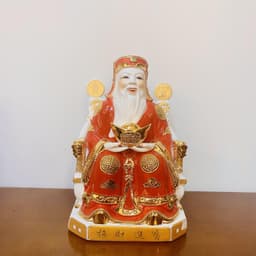 [HÀNG CAO CẤP] Tượng Thờ Thần Tài Thổ Địa RỒNG VIỆT, Ông Thần phát đỏ dát vàng kim cao cấp 3
