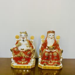 [HÀNG CAO CẤP] Tượng Thờ Thần Tài Thổ Địa RỒNG VIỆT, Ông Thần phát đỏ dát vàng kim cao cấp 9