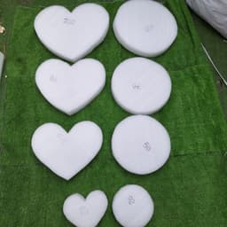 phôi xốp cắt sẵn hình tim (combo 5 cái)  .hình tròn .dùng cắm hoa sáp 1