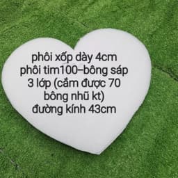 phôi xốp cắt sẵn hình tim (combo 5 cái)  .hình tròn .dùng cắm hoa sáp 8