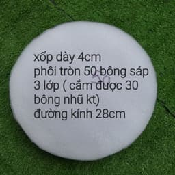 phôi xốp cắt sẵn hình tim (combo 5 cái)  .hình tròn .dùng cắm hoa sáp 3