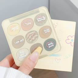 [XIXI] Bảng Phấn Mắt XIXI 9 ô Trang Điểm Làm Sáng Tự Nhiên Màu Lì Lâu Trôi Chống Thấm Nước 7