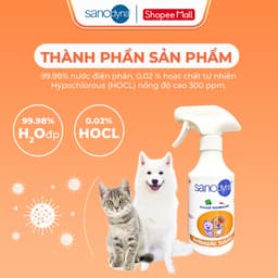 Xịt Khử Mùi, Vệ Sinh Thú Cưng Sanodyna Pet 300ml Diệt Khuẩn Đồ Chơi, Nước Tiểu, Chuồng Chó Mèo Chim 3