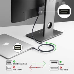 Cáp chuyển miniDP sang HDMI 1.8m độ phân giải 4K – Tương thích Macbook/Laptop/PC 5