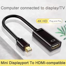 Cáp chuyển miniDP sang HDMI 1.8m độ phân giải 4K – Tương thích Macbook/Laptop/PC 9