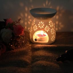 Đế đựng nến tealight bằng gốm sứ dùng cho đèn xông tinh dầu & bếp xông thảo mộc tiện lợi sang trọng 6