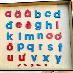 Bộ học liệu Montessori tiếng việt giúp con học chữ ,ghép vần 3