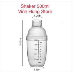 Bình Lắc Shaker Nhựa 350ML - 530ML - 700ML - 1000 ML ( Đã bao gồm nắp ) 6