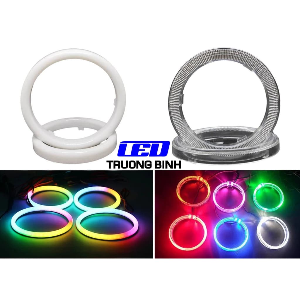 VÒNG TRÒN NHỰA DIY MẮT THIÊN THẦN MẮT QUỶ CHO XE Ô TÔ MÔTÔ DIY VÒNG TRÒN NHÁY THEO NHẠC