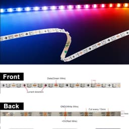ĐÈN LED WS2812B ARGB NEOPIXEL MỎNG 2.7MM 2020 160LED/MÉT 200LED/MÉT DÂY 1 MÉT 6