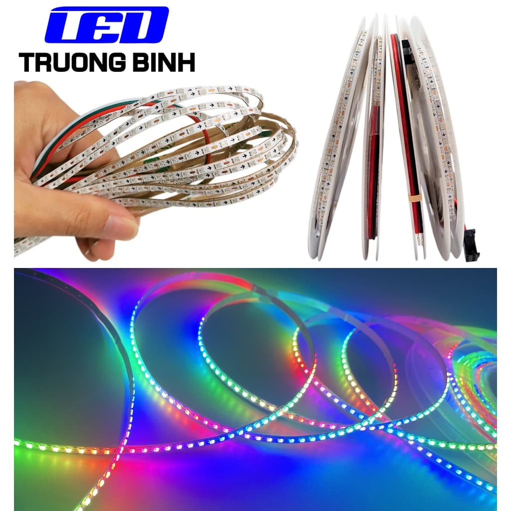 ĐÈN LED WS2812B ARGB NEOPIXEL MỎNG 2.7MM 2020 160LED/MÉT 200LED/MÉT DÂY 1 MÉT