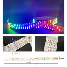 ĐÈN LED WS2812B ARGB NEOPIXEL MỎNG 2.7MM 2020 160LED/MÉT 200LED/MÉT DÂY 1 MÉT 2
