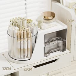 VINBEO Hộp đựng mỹ phẩm,Kệ đựng mỹ phẩm, hộp đựng bút đa năng có kèm ống đựng xoay 360 độ tiện dụng ANHI004 2