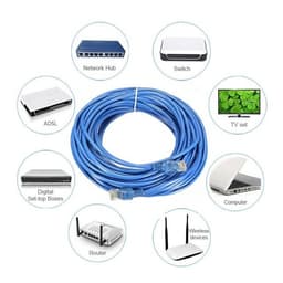 Dây mạng Cat6 bấm sẵn ngoài trời tốc độ cao 1000Mbps dài 30m 40m 50m 60m 70m – Màu trắng và xanh 4