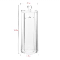 Hộp Đựng Bông Tẩy Trang Dạng Ống Chất Liệu Mica Cứng Cáp Sang Trọng 4